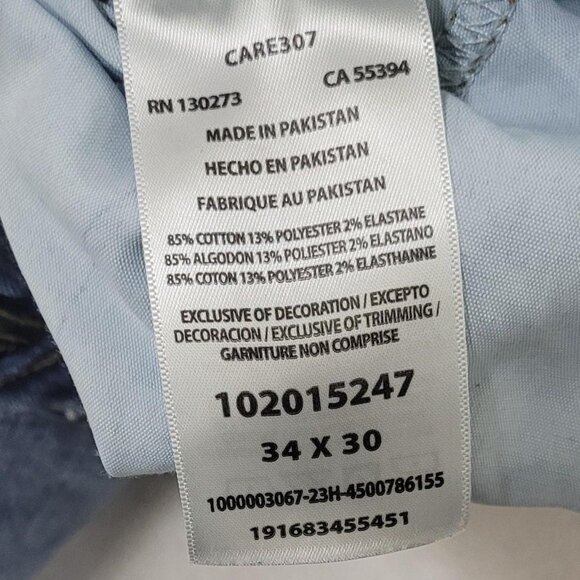 Lee Extreme Motion Athletic Jeans | Men’s 34x30 | Blue Straight Leg Casual Denim - Picture 2 of 6